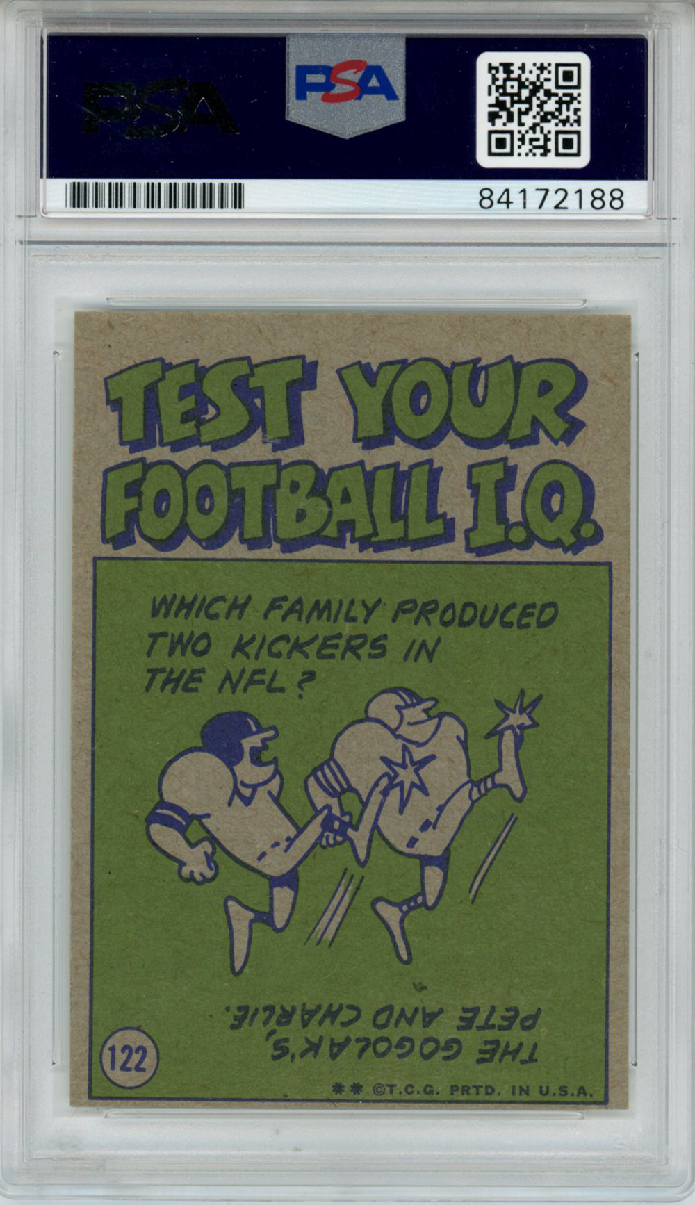 Roger Staubach Autographed 1972 Pro Action #122 Rookie Card PSA Slab