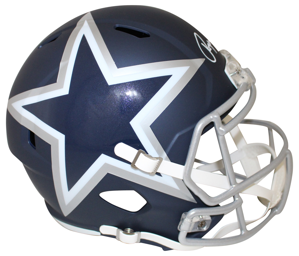 Roger Staubach Autographed Dallas Cowboys AMP Replica Helmet BAS 27446