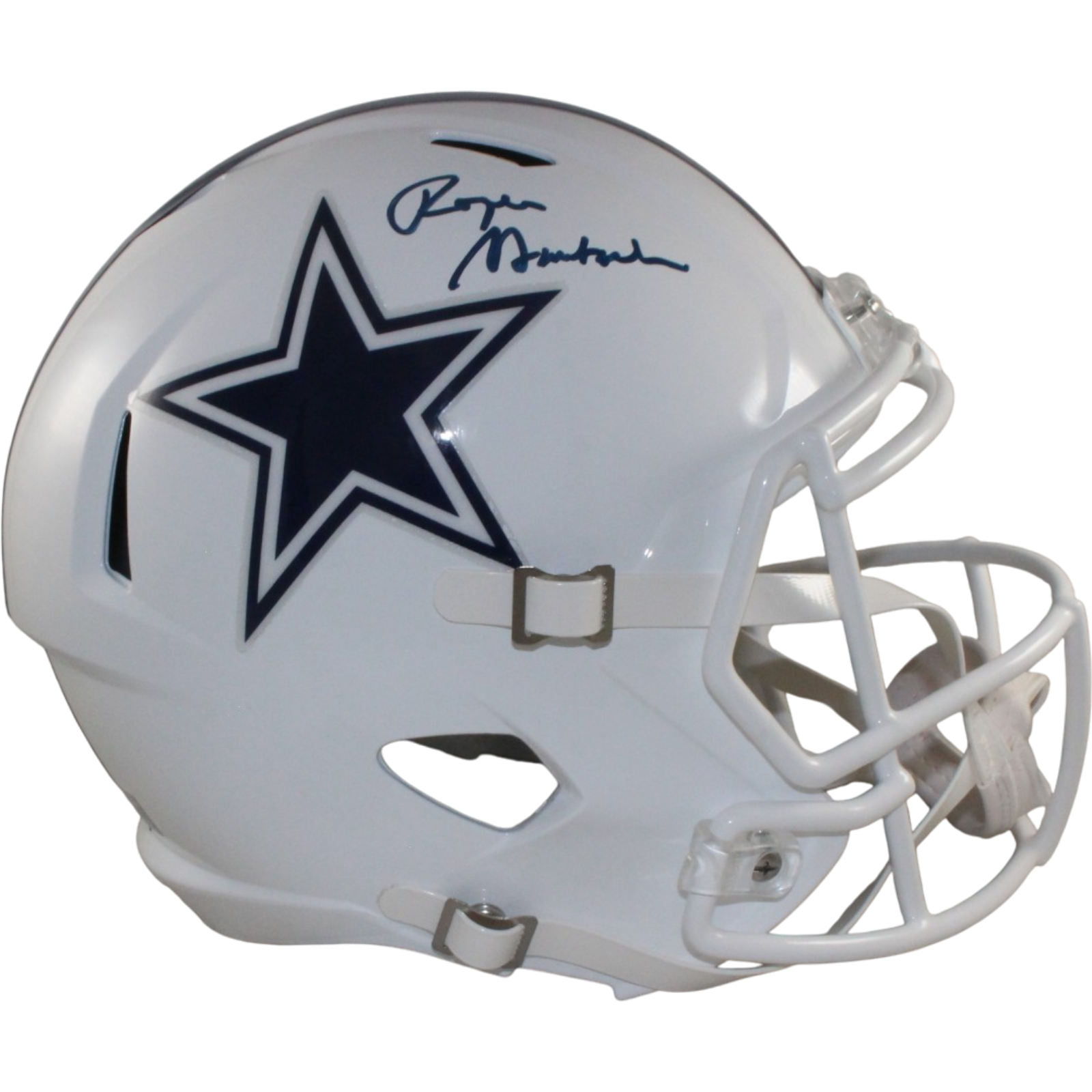 Roger Staubach Autographed/Signed Dallas Cowboys F/S 22 Alt Helmet Beckett 57303