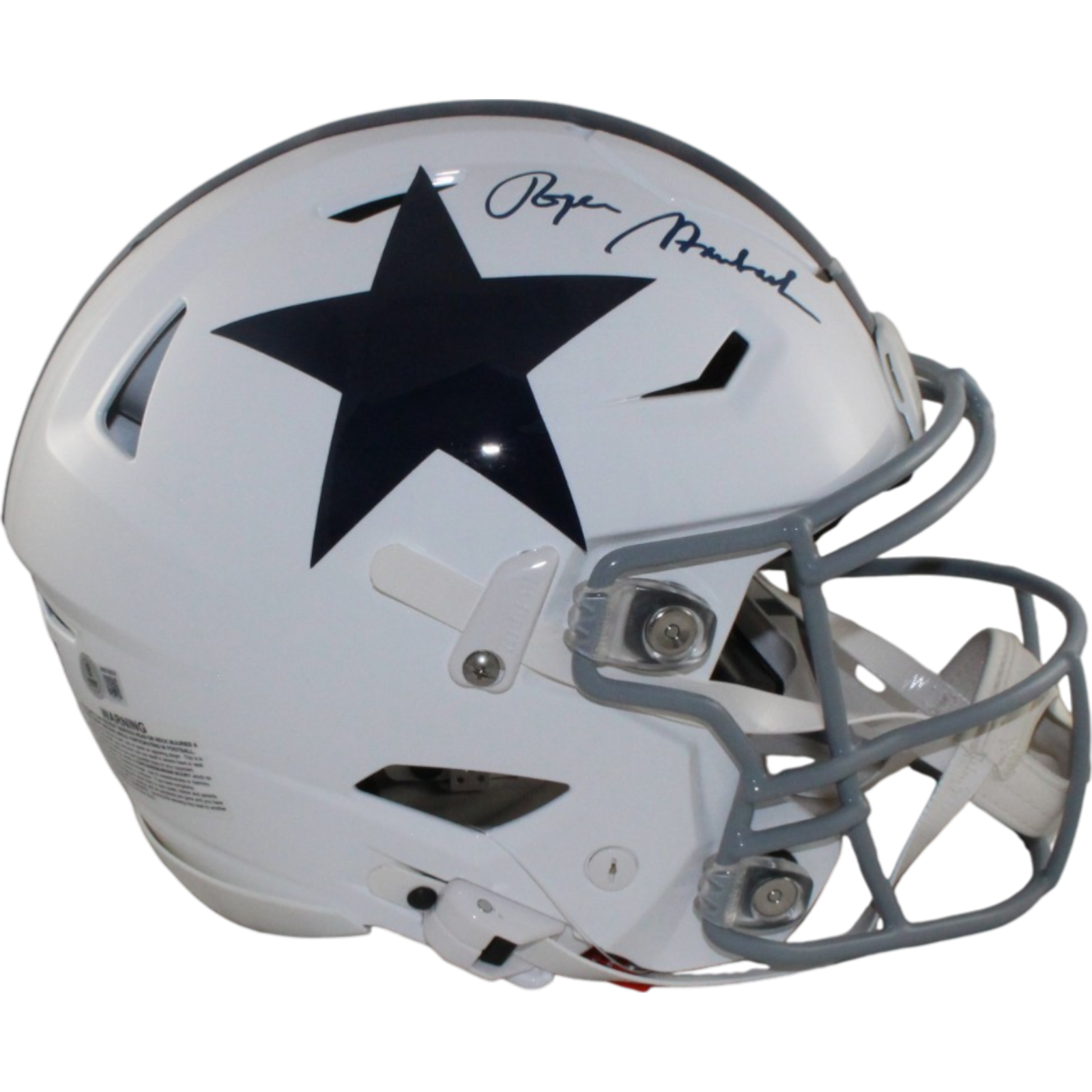 Roger Staubach Autographed Dallas Cowboys SpeedFlex TB Helmet Beckett W 55150