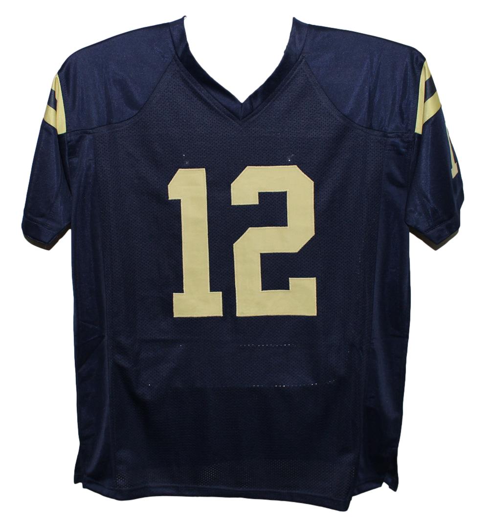 Roger Staubach Autographed College Style Blue XL Jersey Heisman Beckett Denver Autographs