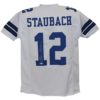 Roger Staubach Autographed/Signed Pro Style White XL Jersey BAS 25915