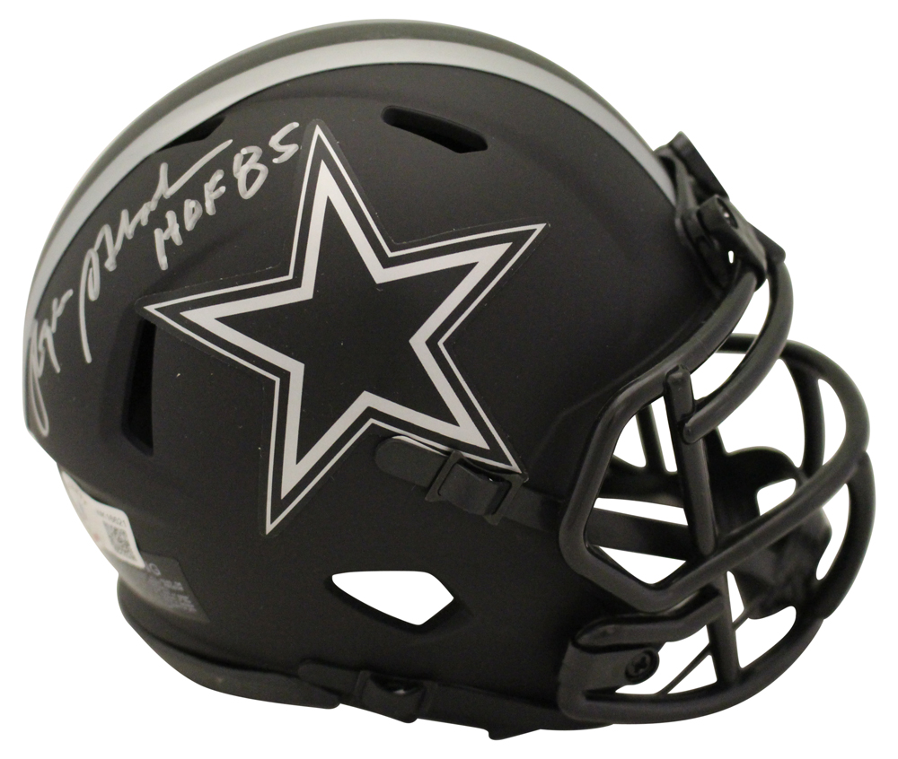 Roger Staubach Signed Dallas Cowboys Eclipse Mini Helmet HOF 85 Beckett