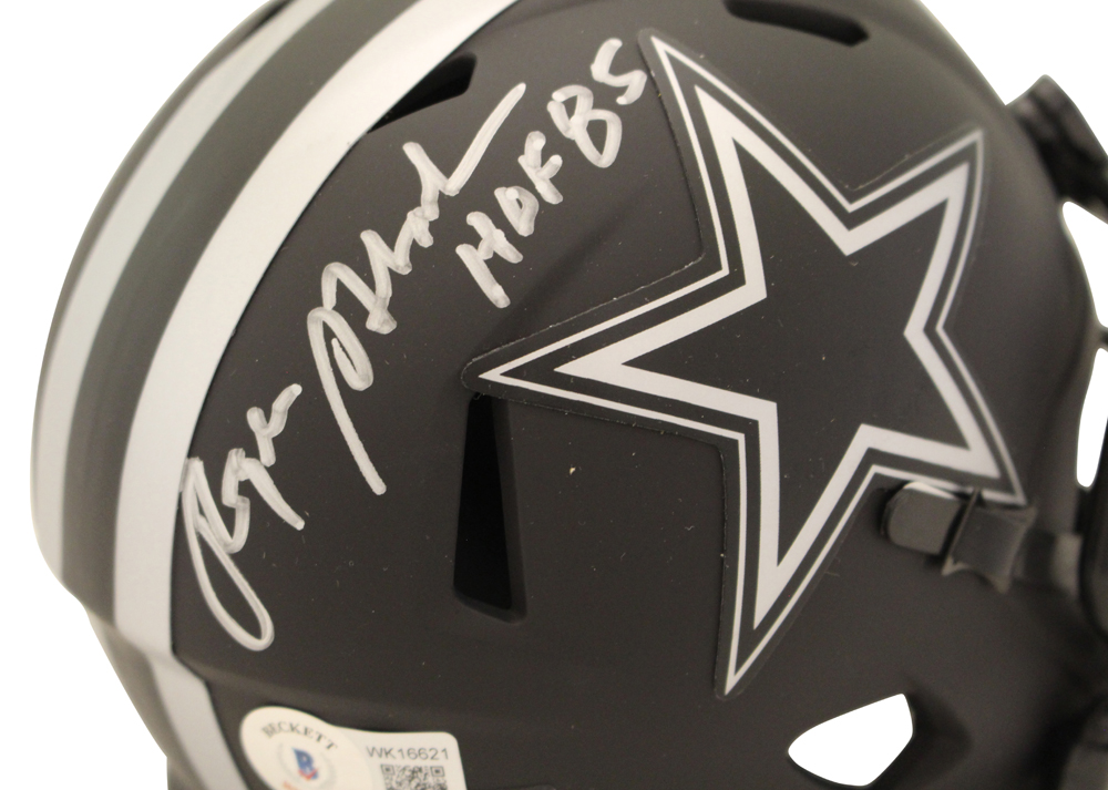 Roger Staubach Signed Dallas Cowboys Eclipse Mini Helmet HOF 85 Beckett