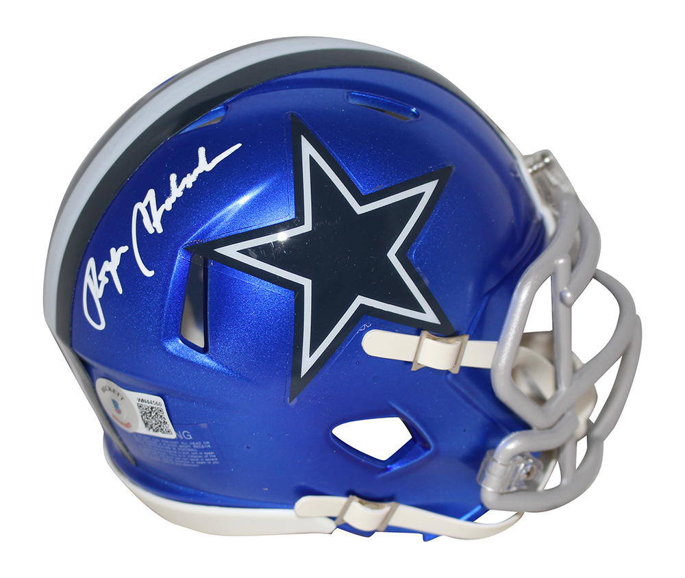 Roger Staubach Autographed Dallas Cowboys Flash Mini Helmet Beckett
