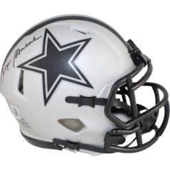 Roger Staubach Autographed Dallas Cowboys Mini Helmet Rave Beckett Witness 53207
