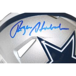 Roger Staubach Autograhed/Signed Dallas Cowboys Mini Helmet Beckett