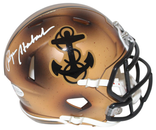 Roger Staubach Autographed Navy Midshipmen 2019 Bowl Mini Helmet BAS 31368