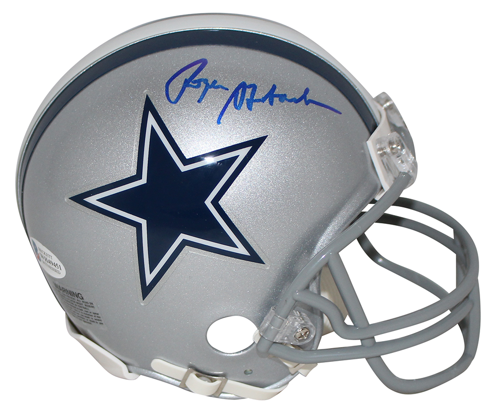 Roger Staubach Autographed/Signed Dallas Cowboys VSR4 Mini Helmet BAS
