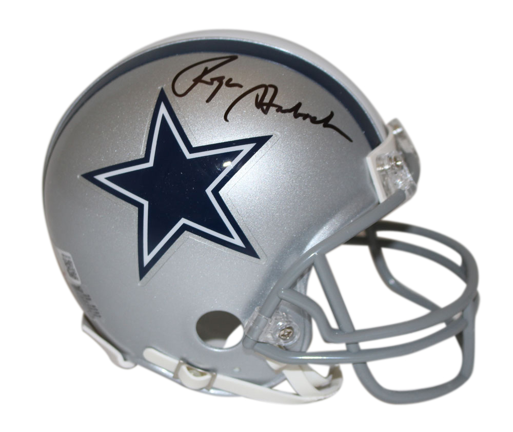 Roger Staubach Autographed Dallas Cowboys VSR4 Mini Helmet Beckett