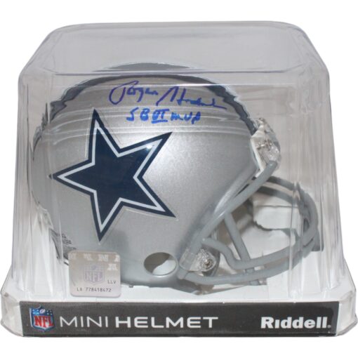 Roger Staubach Signed Dallas Cowboys Mini Helmet VSR4 SB MVP Beckett