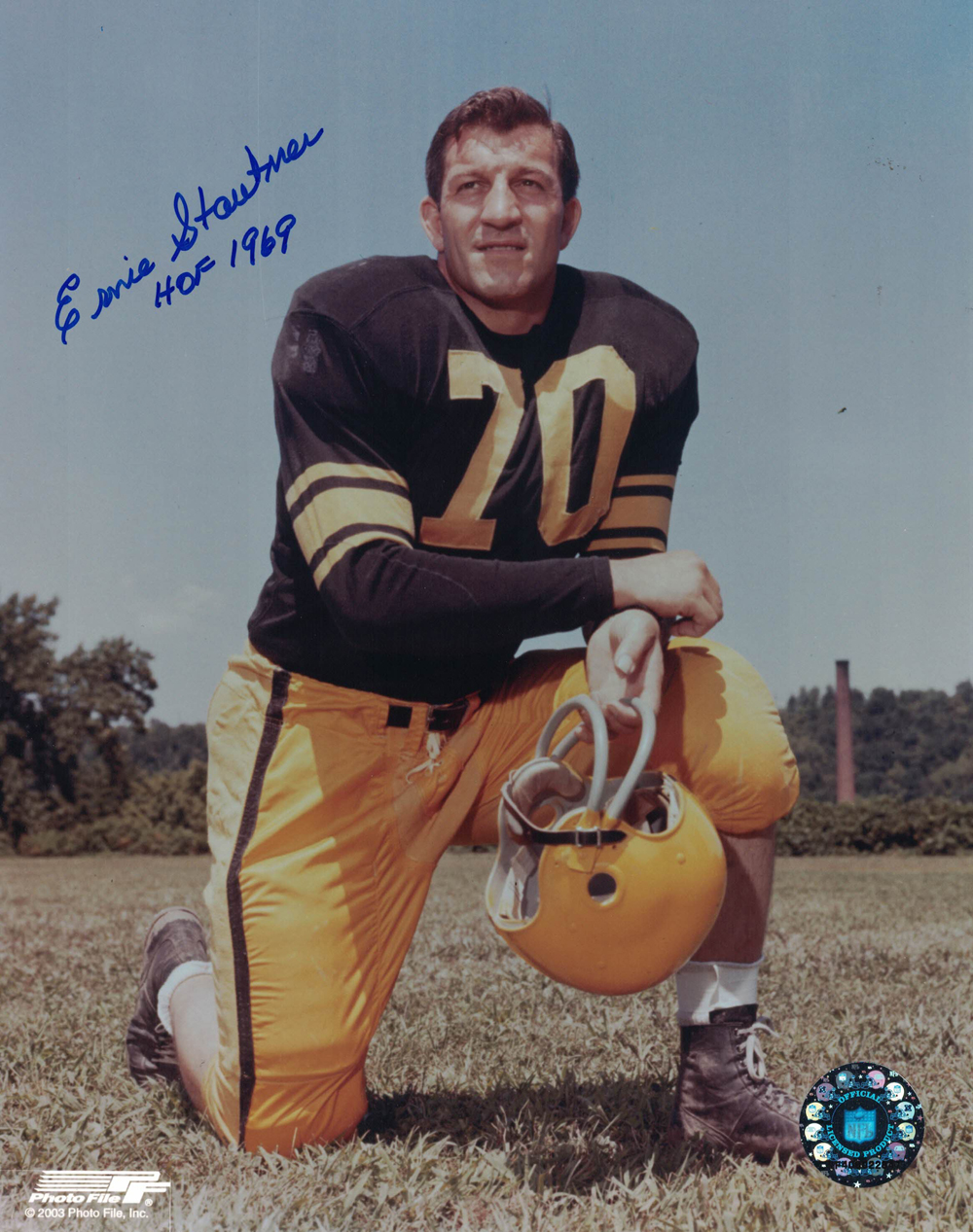 Ernie Stautner Autographed/Signed Pittsburgh Steelers 8x10 Photo HOF 27934