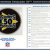 Pittsburgh Steelers 50th Anniversary Patch Stat Card Official Willabee & Ward