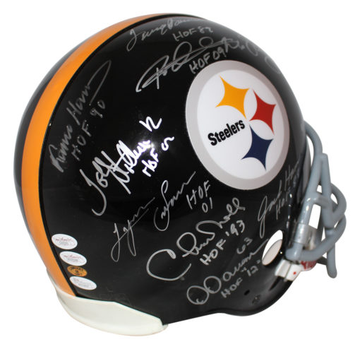 Pittsburgh Steelers Hall Of Fame Signed Authentic Helmet HOF 13 Sigs 25687