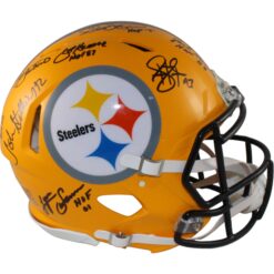 Pittsburgh Steelers Autographed HOF Pro Helmet Franco Bradshaw +12 Beckett 54604