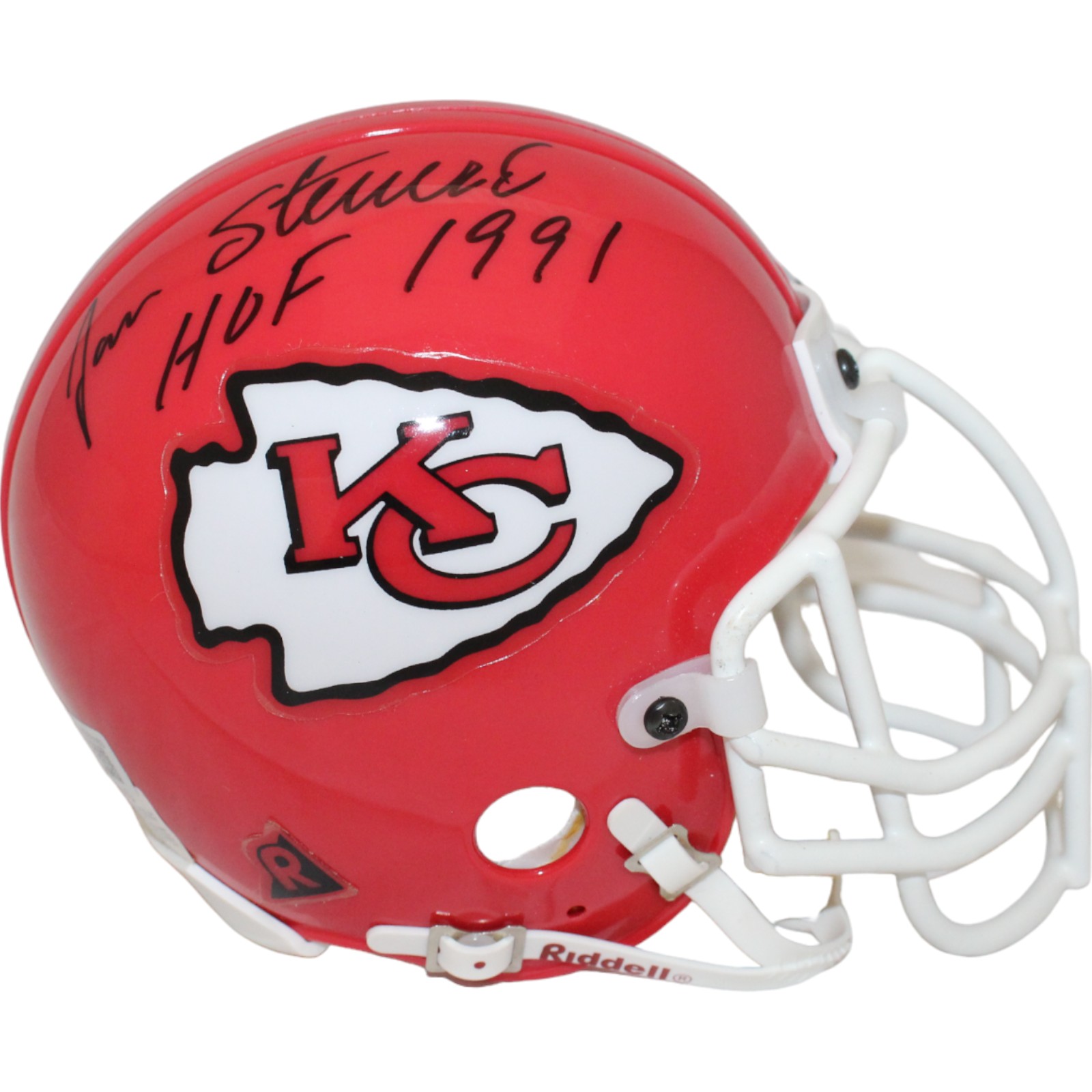 Jan Stenerud Signed Kansas City Chiefs VSR4 Authentic Mini Helmet HOF BAS 44129