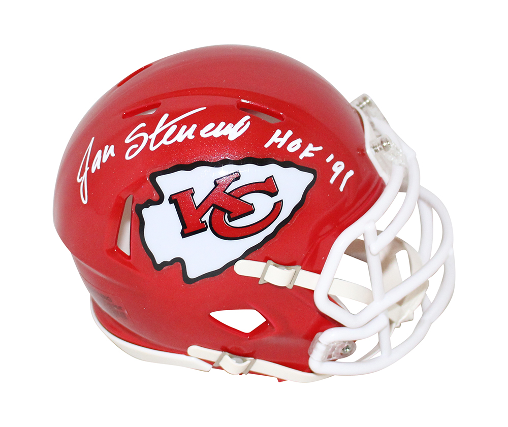 Jan Stenerud Autographed Kansas City Chiefs Speed Mini Helmet HOF BAS