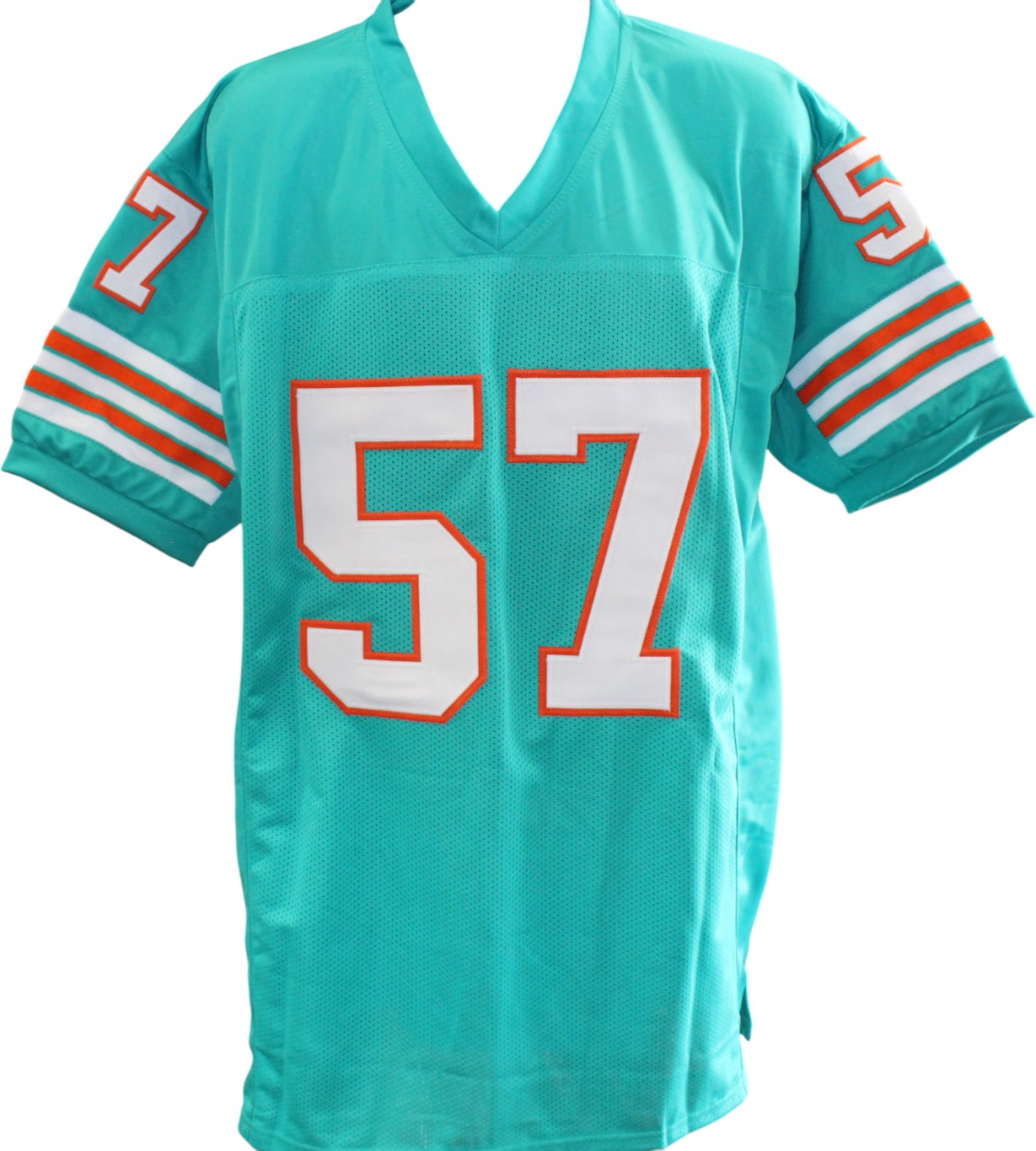 Dwight Stephenson Autographed Pro Style Size XL Teal Jersey HOF Beckett 59445 4 Dwight Stephenson Autographed Pro Style Size XL Teal Jersey HOF Beckett 59445