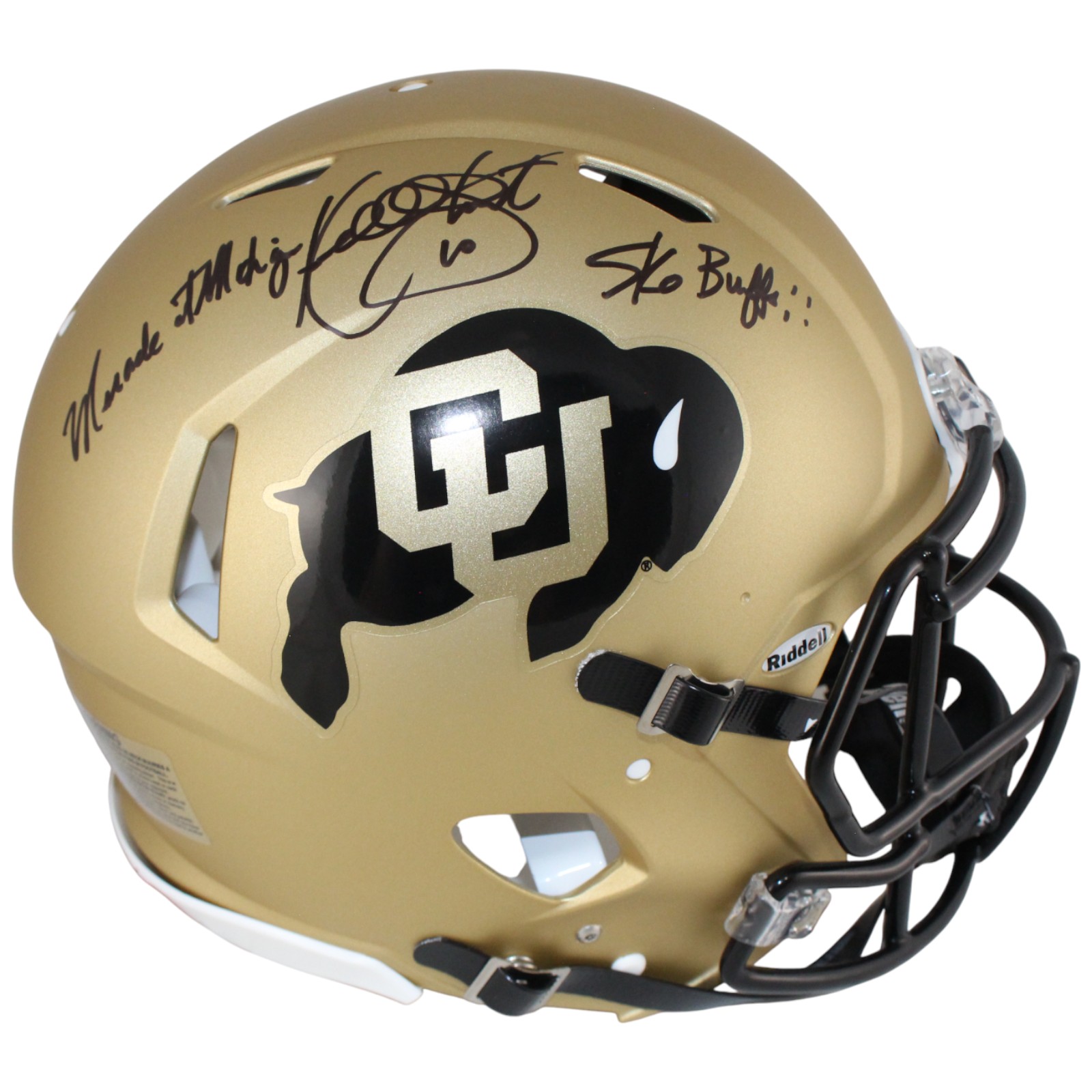 Kordell Stewart Signed Colorado Buffaloes Authentic Helmet 2 Insc Beckett 52773