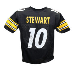 Kordell Stewart Autographed/Signed Pro Style Black Jersey Beckett 