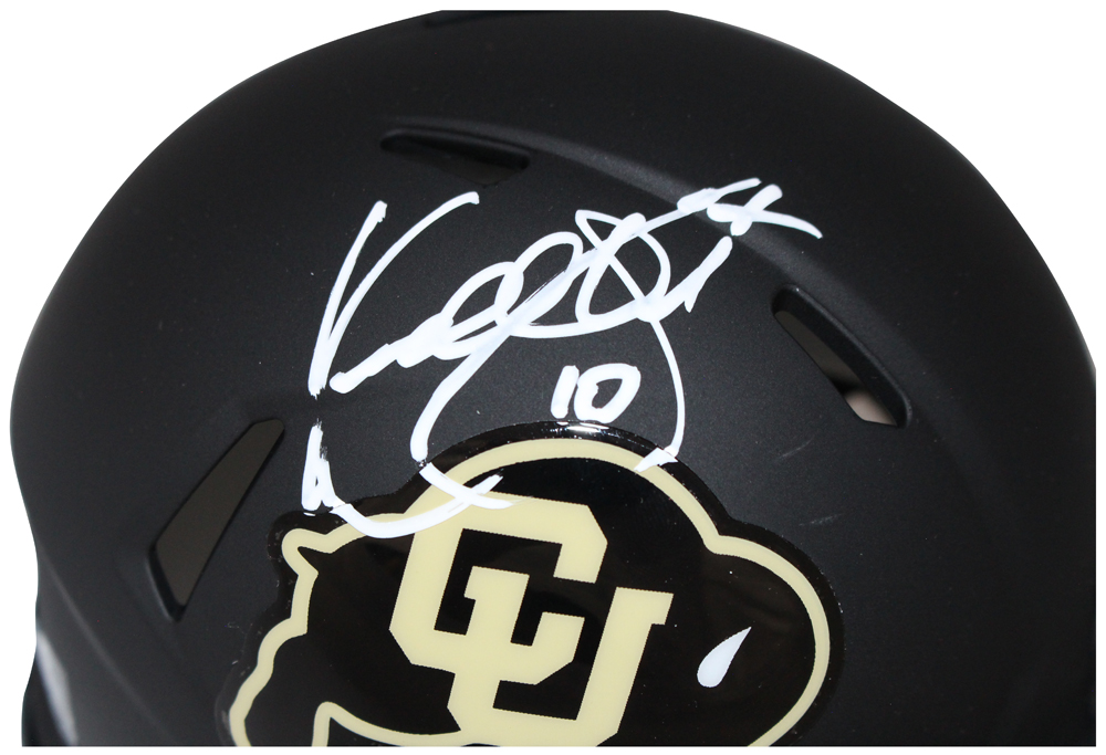 Kordell Stewart Signed Colorado Buffaloes Black Mini Helmet Beckett