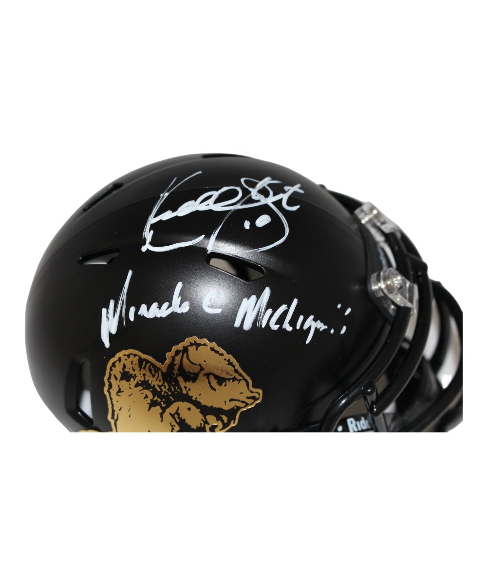 Kordell Stewart Signed Colorado Buffaloes Chrome Mini Helmet Beckett