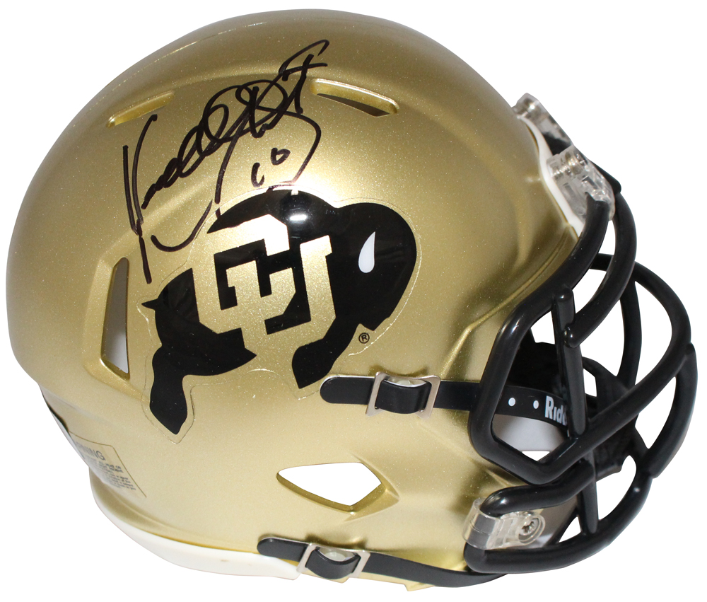 Kordell Stewart Autographed Colorado Buffaloes Mini Helmet Beckett 