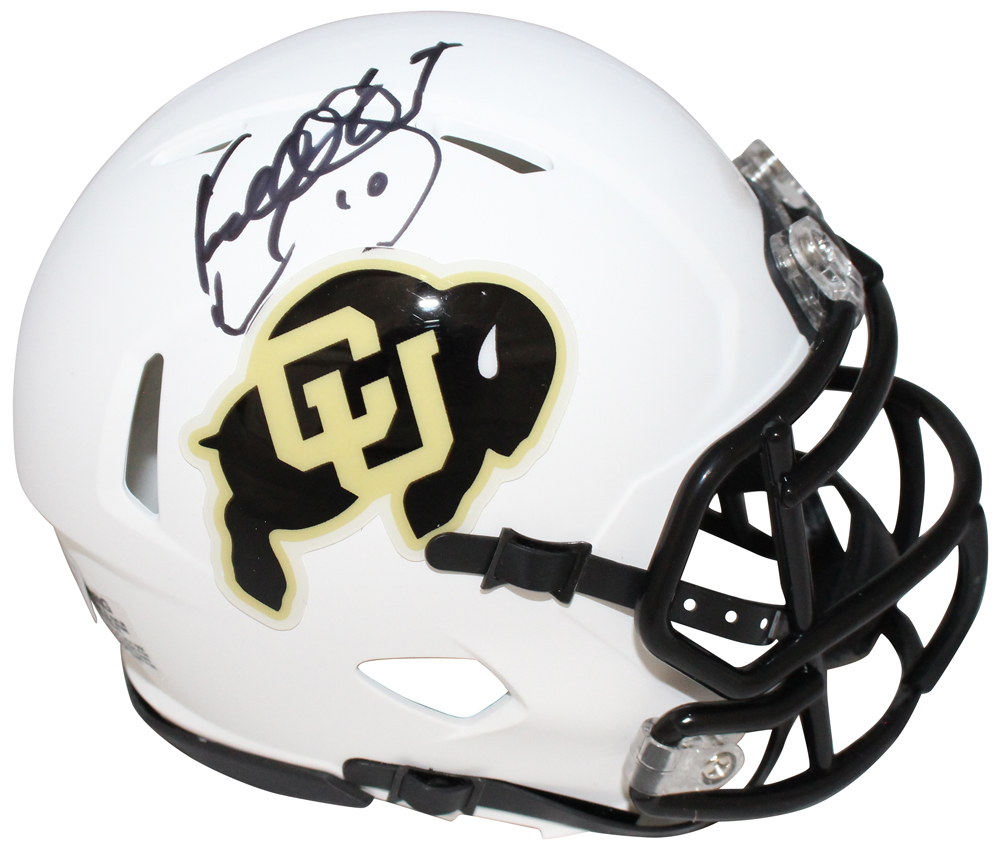 Kordell Stewart Signed Colorado Buffaloes White Mini Helmet Beckett