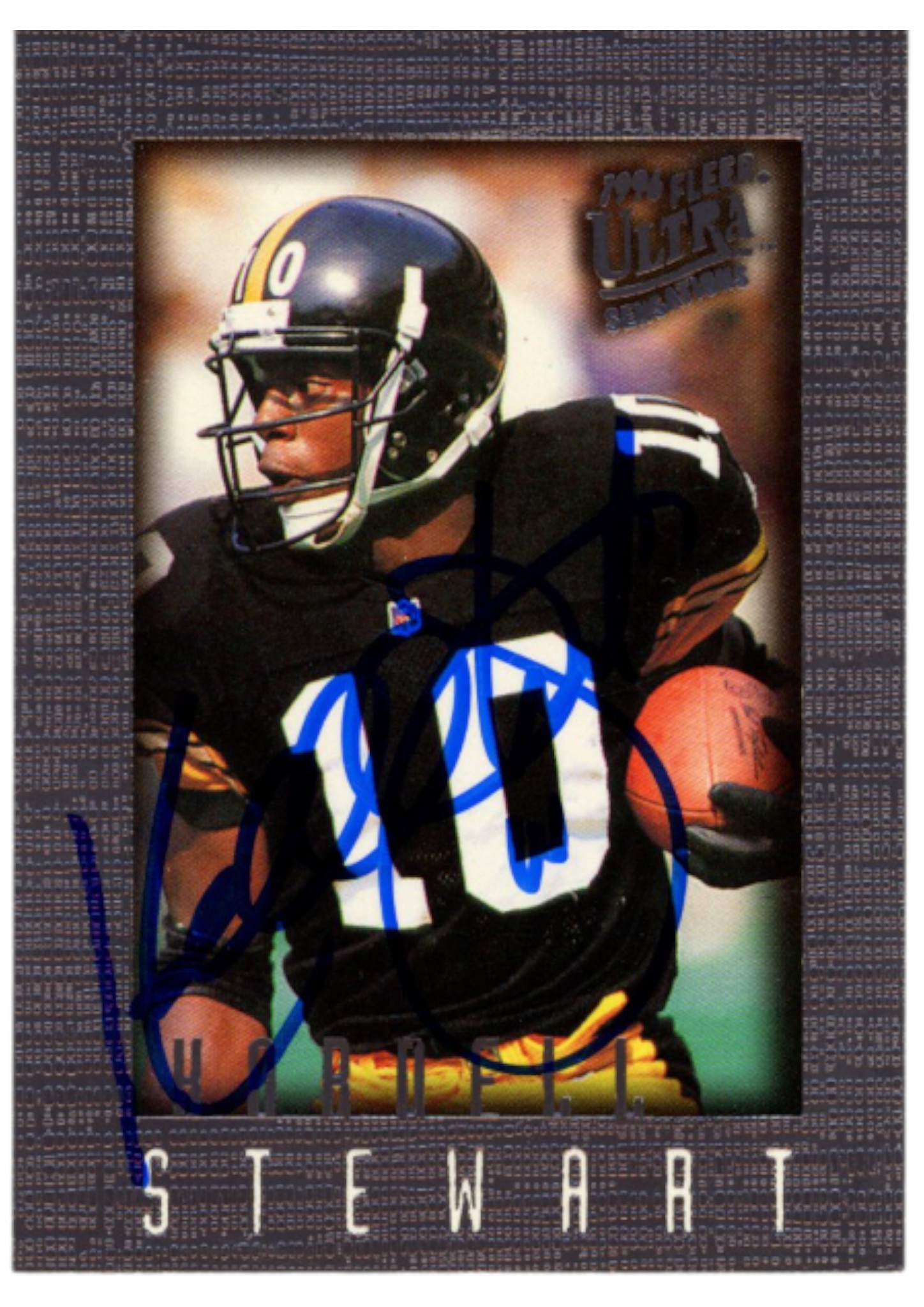 Kordell Stewart Autographed 96 Fleer Ultra #82 Trading Card Beckett W 52808