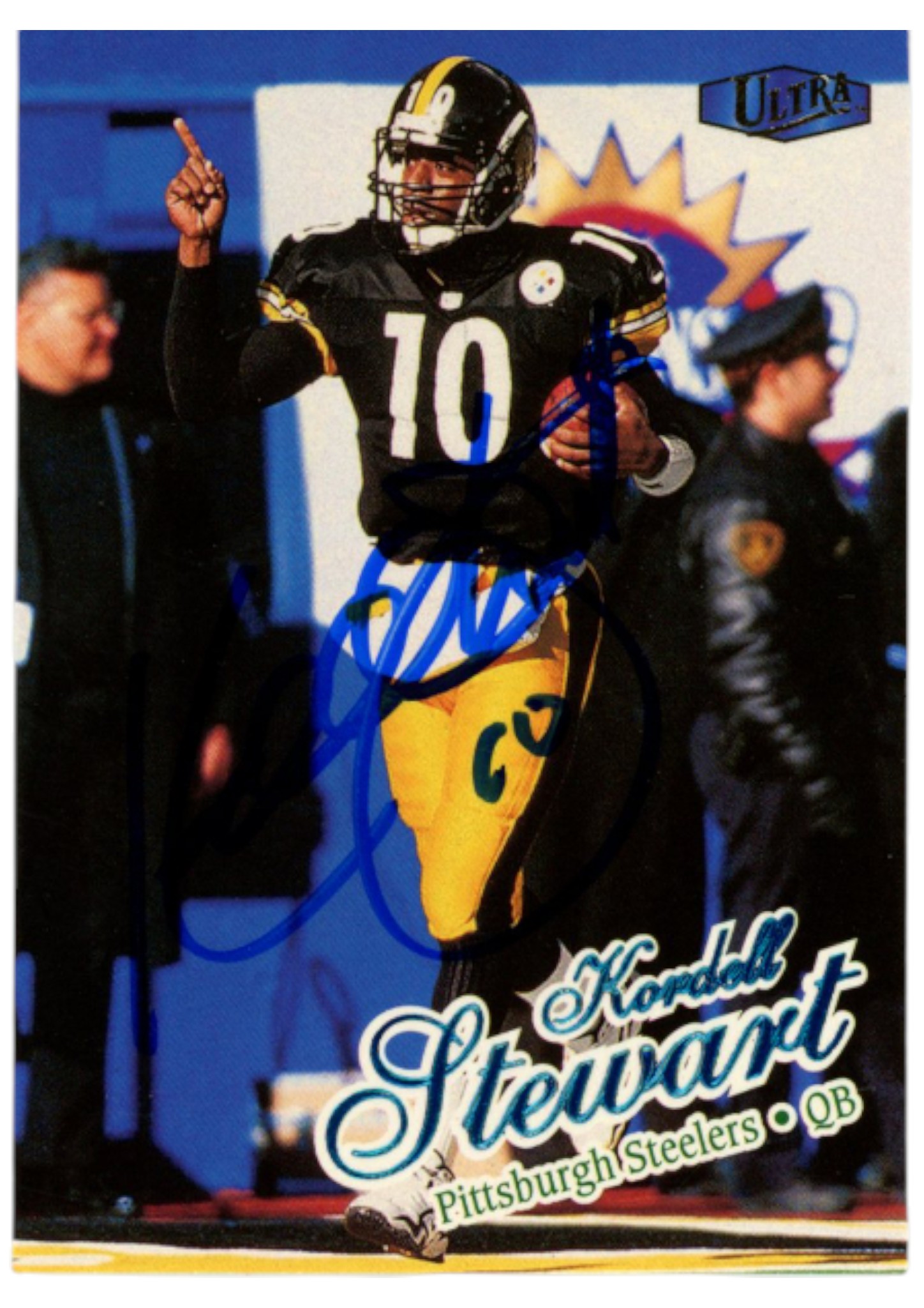 Kordell Stewart Autographed 98 Fleer Ultra #144 Trading Card Beckett W 52810