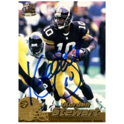 Kordell Stewart Autographed 96 Pacific #351 Trading Card Beckett Witness 52820