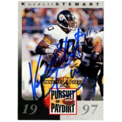 Kordell Stewart Autographed 97 Pinnacle X Press Paydirt Card Beckett 52824