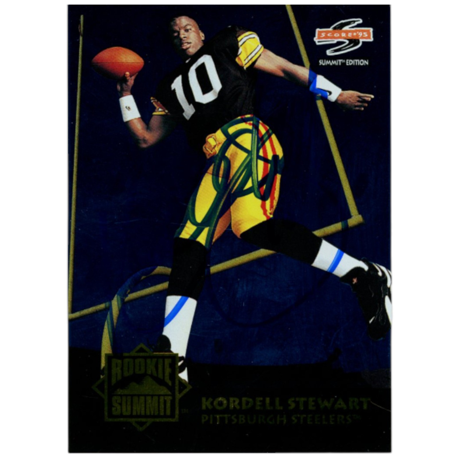 Kordell Stewart Autographed 95 Score Summit 3/18 Trading Card Beckett 52822 1 Kordell Stewart Autographed 95 Score Summit 3/18 Trading Card Beckett 52822