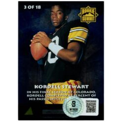 Kordell Stewart Autographed 95 Score Summit 3/18 Trading Card Beckett 52822
