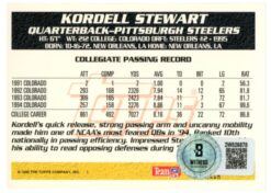Kordell Stewart Autographed 95 Topps #428 Trading Card Beckett Witness 52816