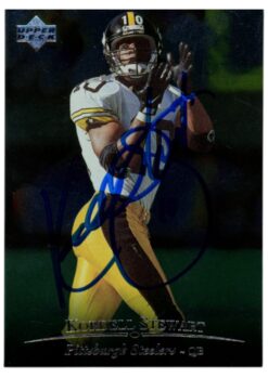 Kordell Stewart Autographed 96 UD Silver #174 Trading Card Beckett Witness 52813