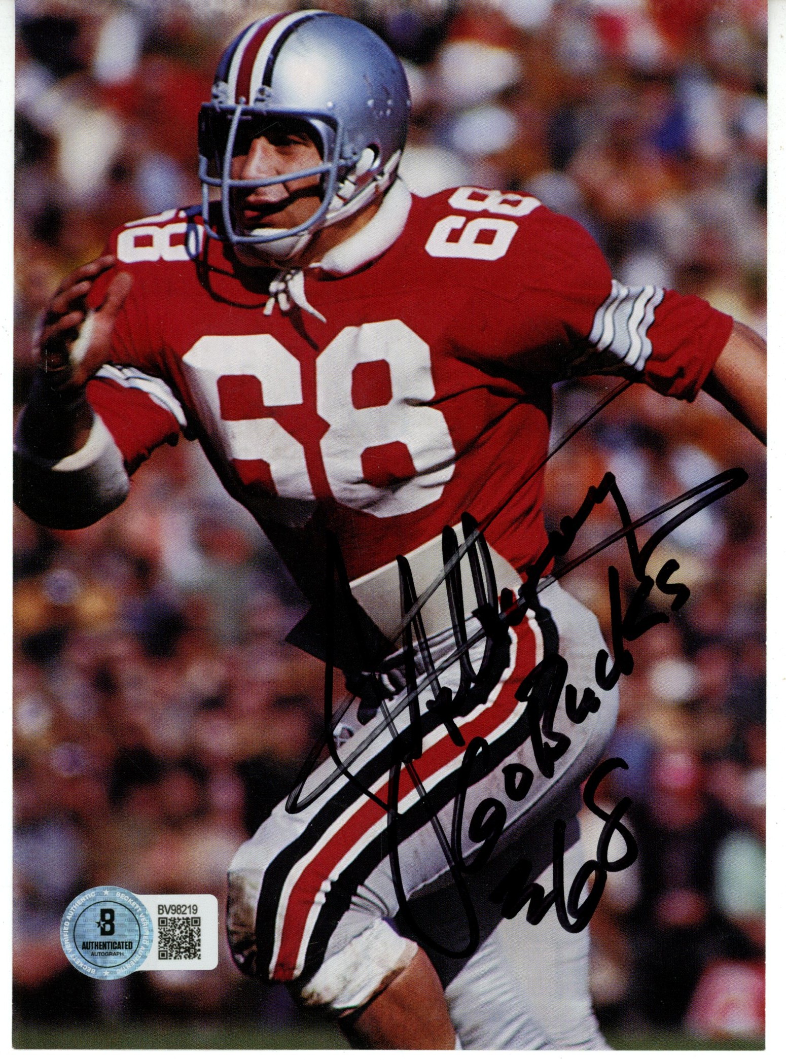Jim Stillwagon Autographed Ohio State Buckeyes 5x7" Photo Go Bucks Beckett 56093
