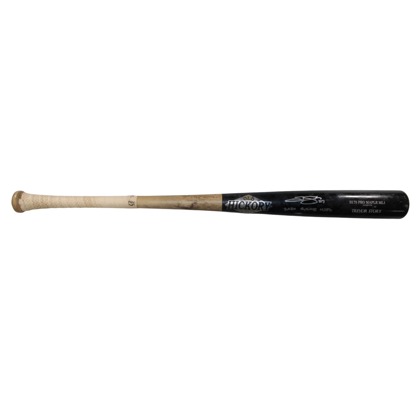 Trevor Story Signed Colorado Rockies Game Used '20 Old Hickory Bat Beckett 57825