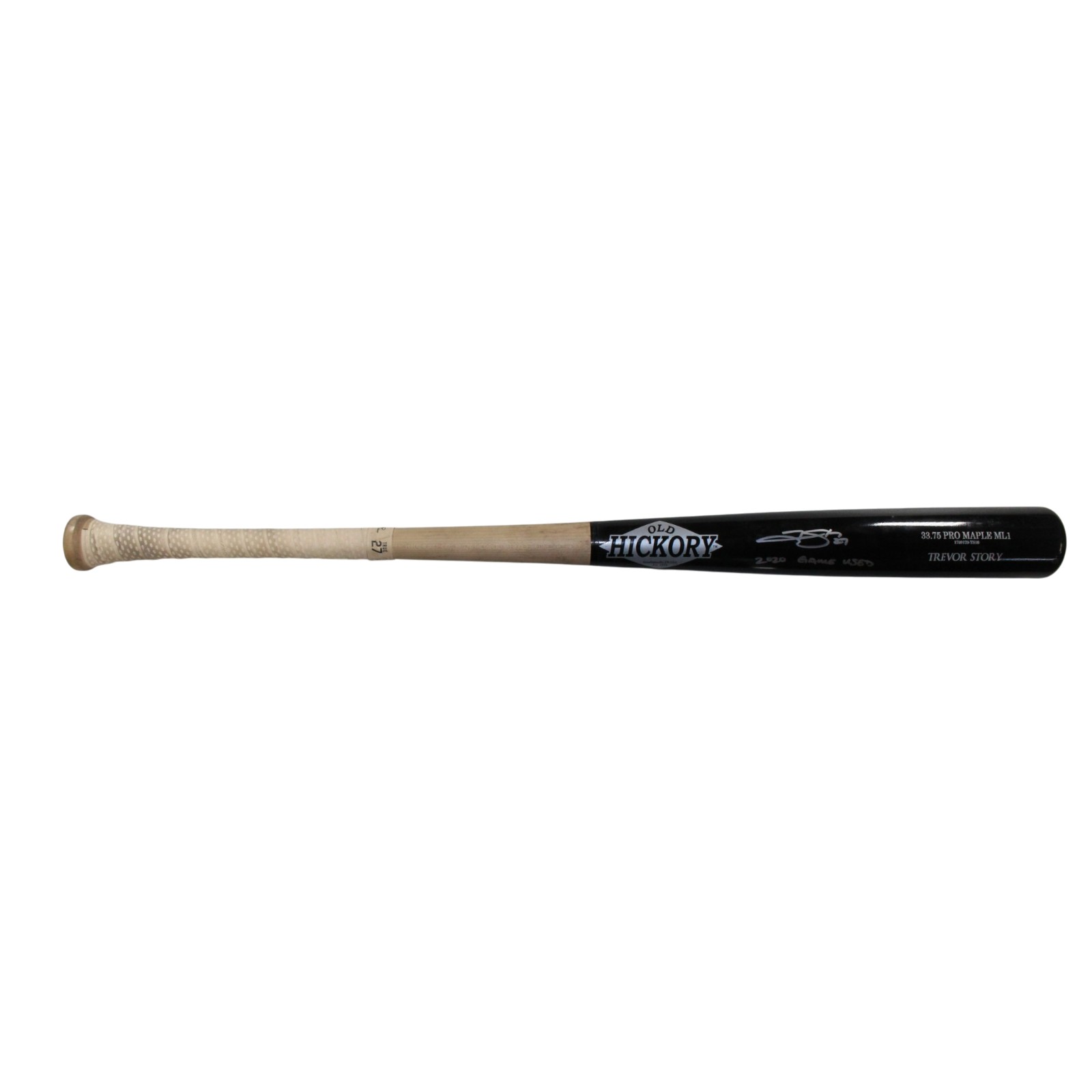 Trevor Story Signed Colorado Rockies Game Used '20 Old Hickory Bat Beckett 57826 2 Trevor Story Signed Colorado Rockies Game Used '20 Old Hickory Bat Beckett 57826