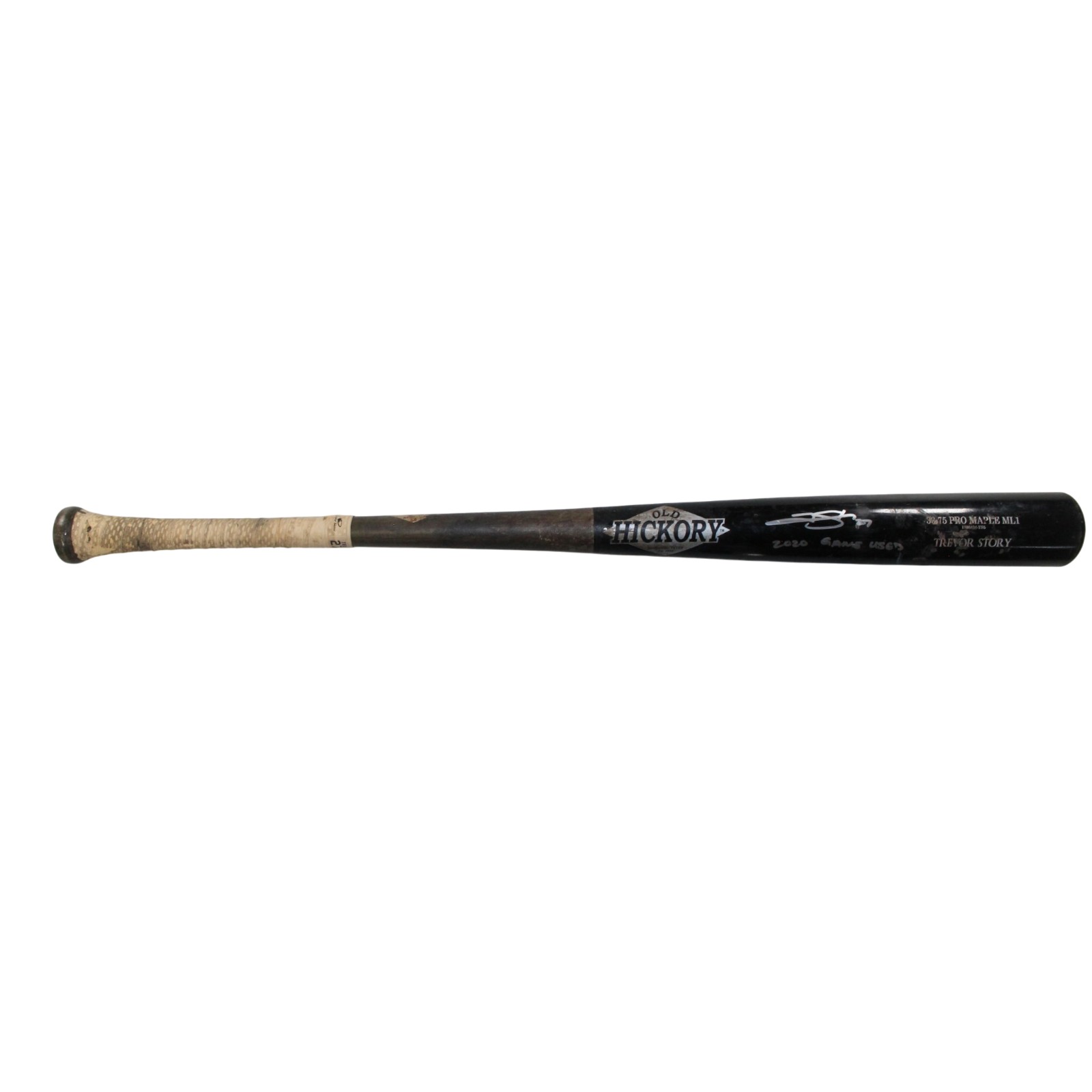 Trevor Story Signed Colorado Rockies Game Used '20 Old Hickory Bat Beckett 57827