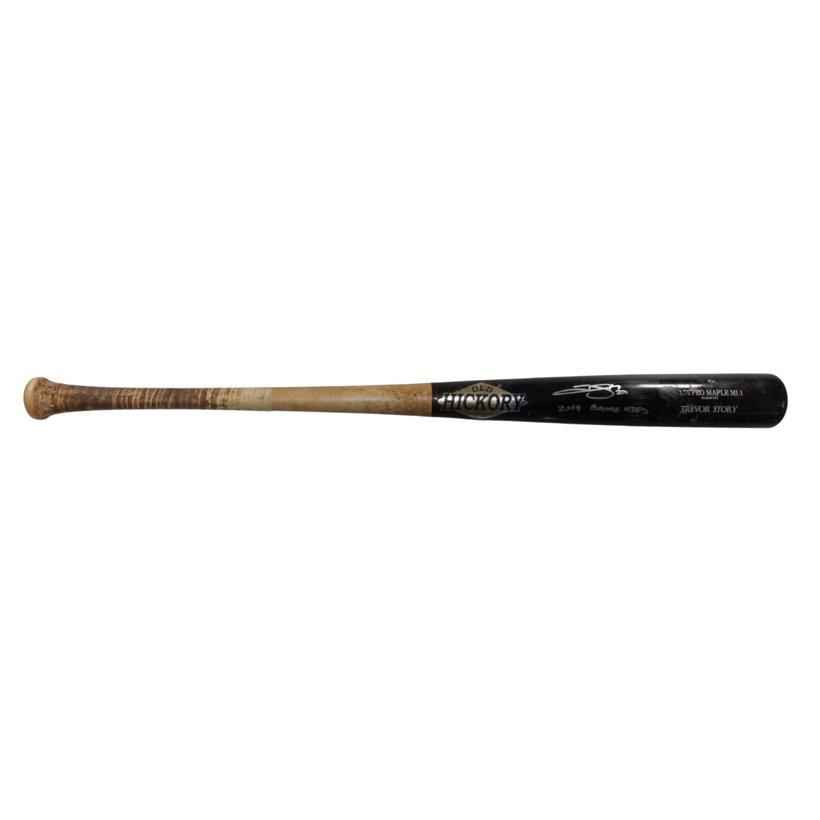 Trevor Story Signed Colorado Rockies Game Used '19 Old Hickory Bat Beckett 57823
