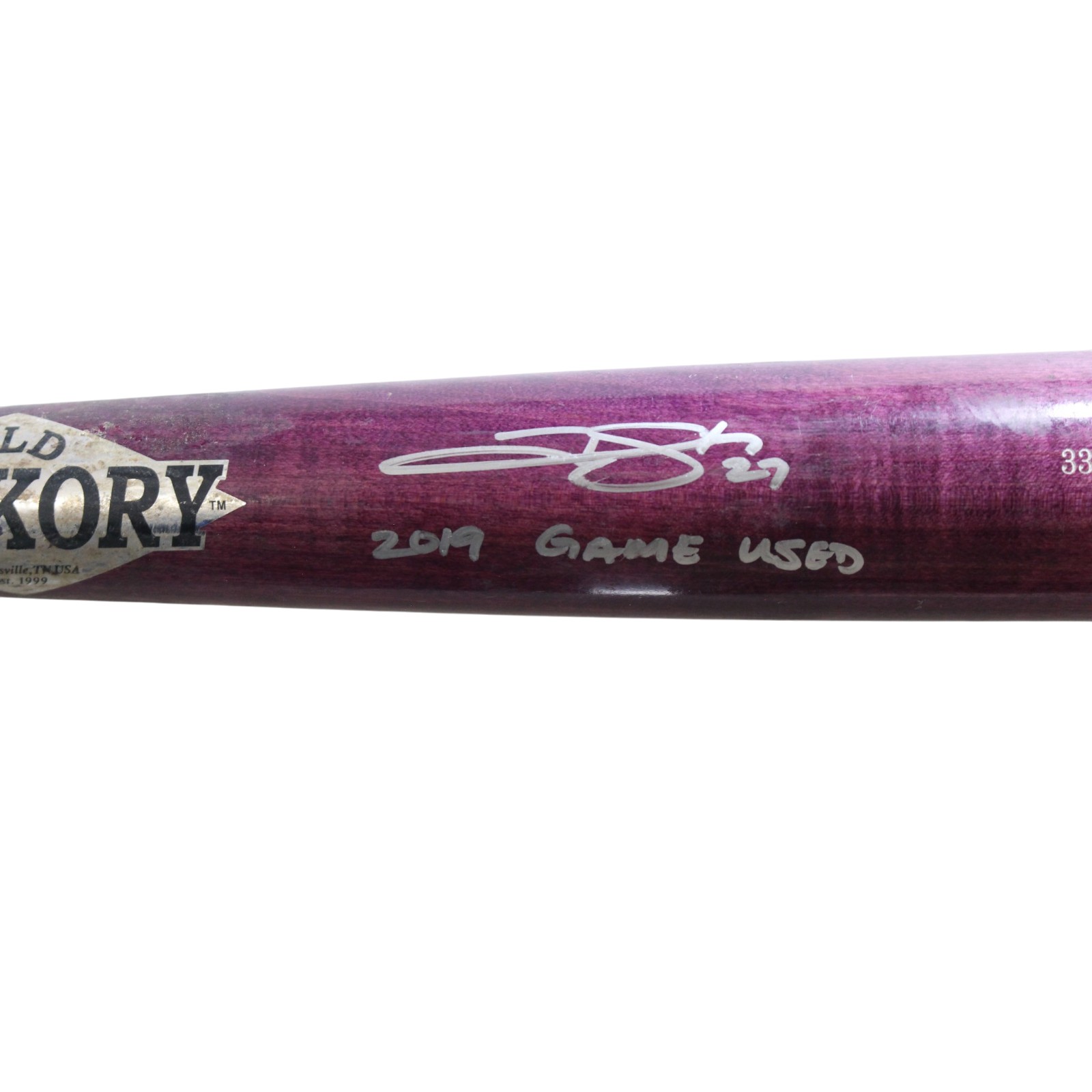 Trevor Story Signed Colorado Rockies Game Used '19 Old Hickory Bat Beckett 57822 4 Trevor Story Signed Colorado Rockies Game Used '19 Old Hickory Bat Beckett 57822
