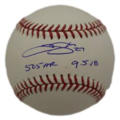 Trevor Story Autographed Colorado Rockies OML Baseball 505' HR Beckett