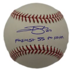 Trevor Story Autographed Colorado Rockies OML Baseball SS 100HRs Beckett