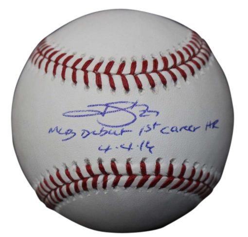 Trevor Story Autographed Colorado Rockies OML Baseball MLB Debut JSA 24190
