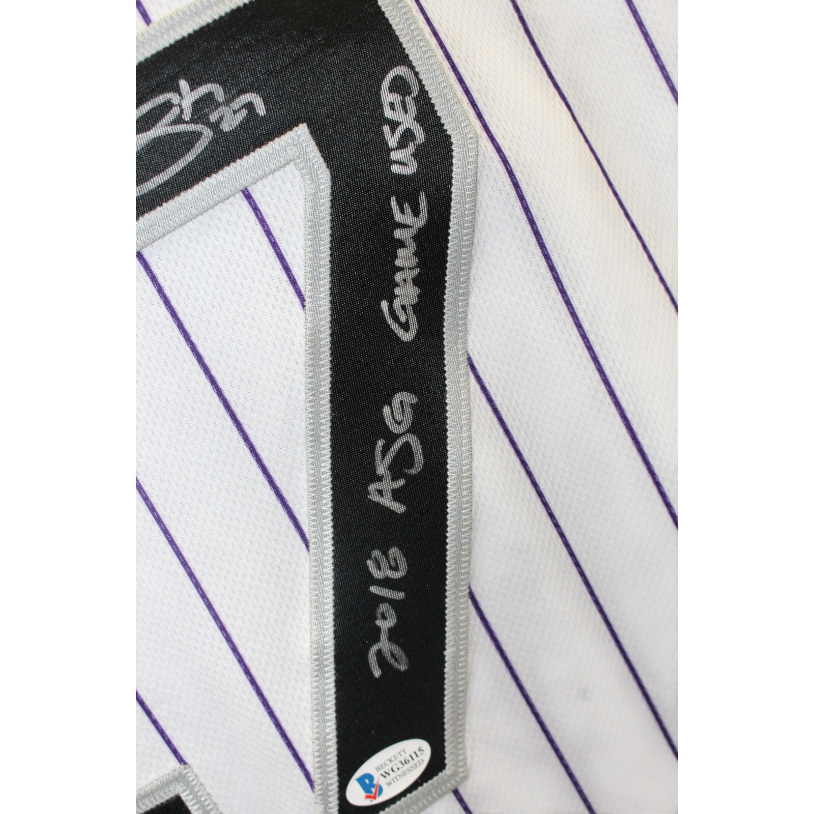 Trevor Story Signed '18 ASG Game Used Photomatched Rockies Jersey Bekett 57817 10 Trevor Story Signed '18 ASG Game Used Photomatched Rockies Jersey Bekett 57817
