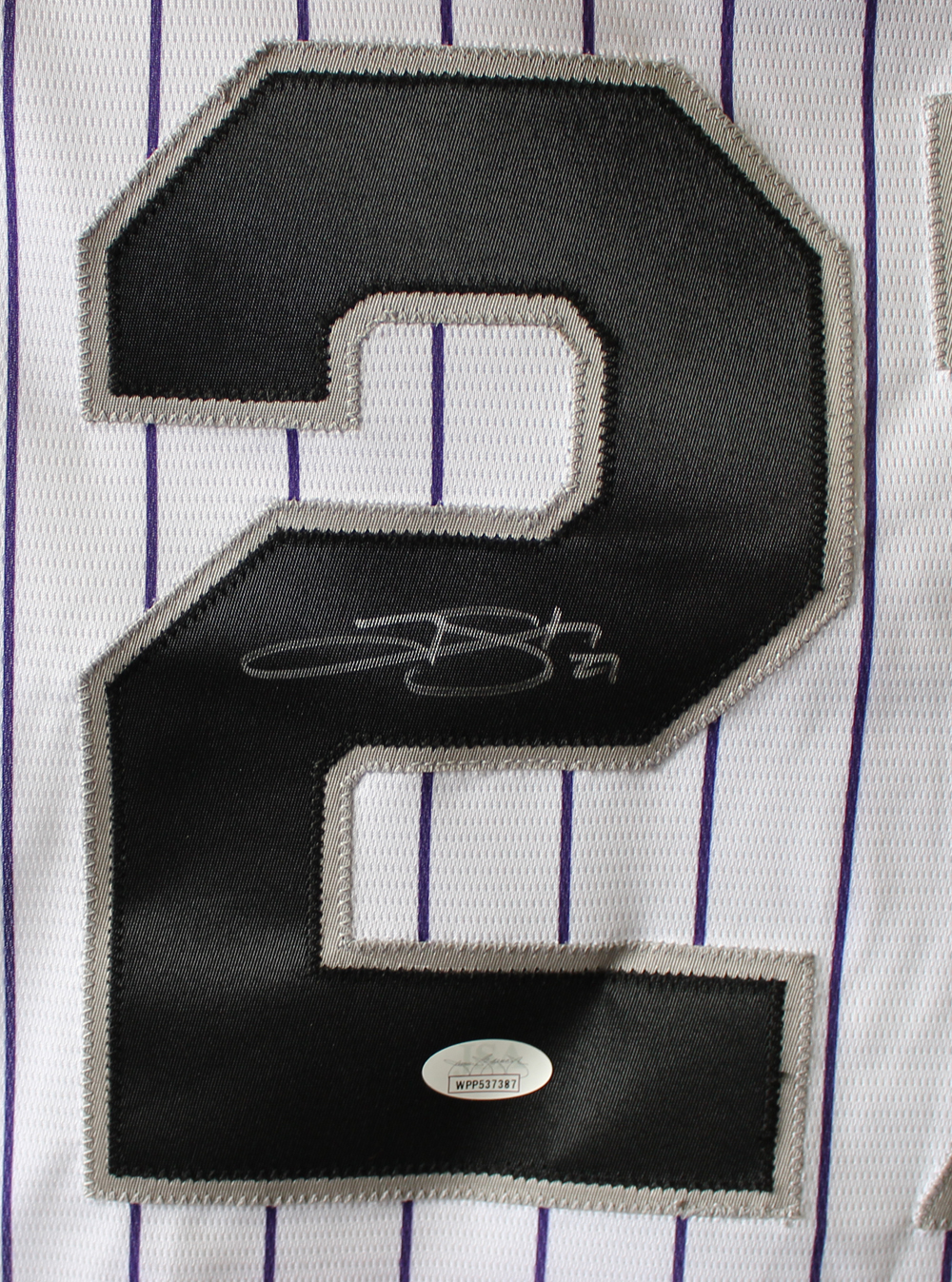 Trevor Story Autographed Colorado Rockies Majestic White L ...
