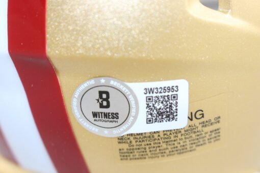 Upton Stout Autographed/Signed San Francisco 49ers Mini Helmet Beckett 59404