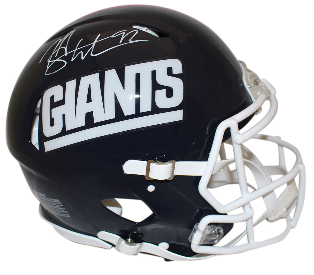 Michael Strahan Signed New York Giants Authentic TB Speed Helmet BAS