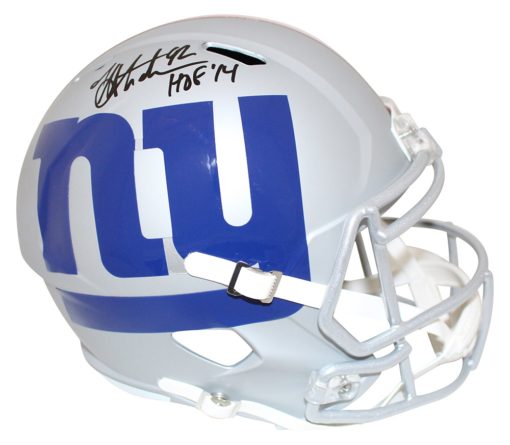 Michael Strahan Autographed New York Giants AMP Replica Helmet HOF BAS 26005